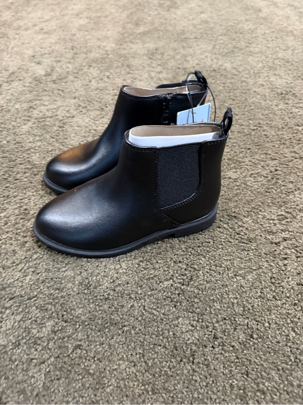 Cat & Jack Black Chelsea Ankle Boots for Kids Sz 11